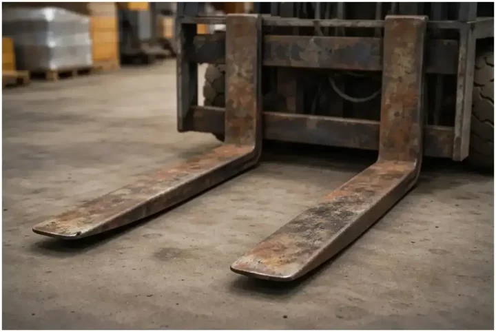 Jak prawidłowo ocenić zużycie wideł w wózku widłowym?